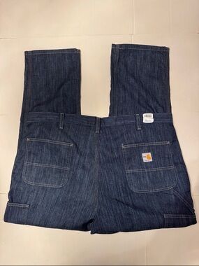 CARHARTT FR FLAME RESISTANT 290-83‎ CAT2 Carpenter Utility Denim Jeans Sz 42x30
